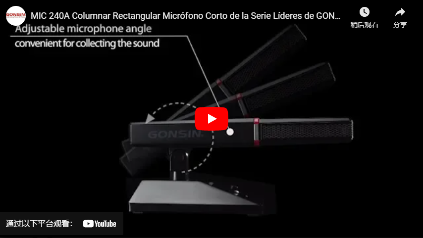 Micrófono Corto De La Serie Líderes De GONSIN Rectangulaire MIC 240A