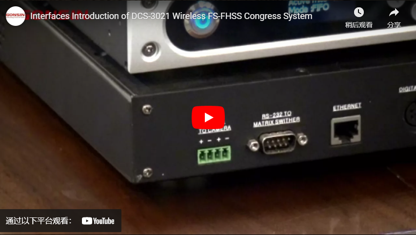 Interfaces Introduction du système DCS-3021 Congrès FS-FHSS sans fil