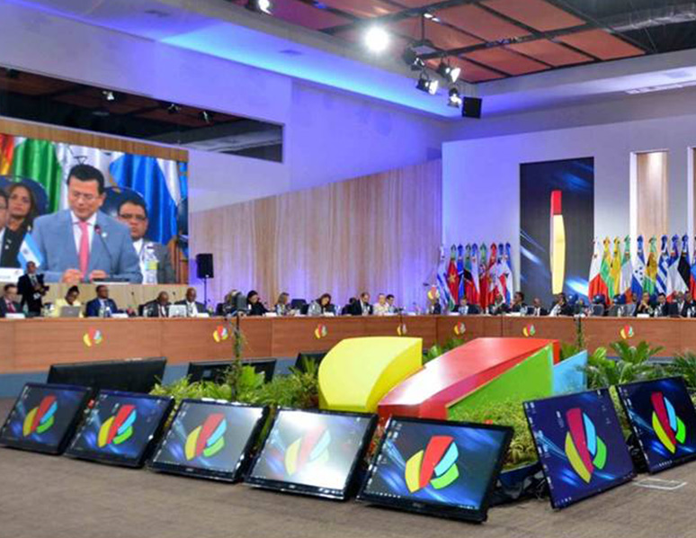 Système audio et vidéo de la conférence Gonsin dans CELAC-EU sommet