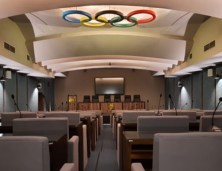 Système audio et vidéo de la conférence Gonsin dans le Comité national olympique du Sri Lanka