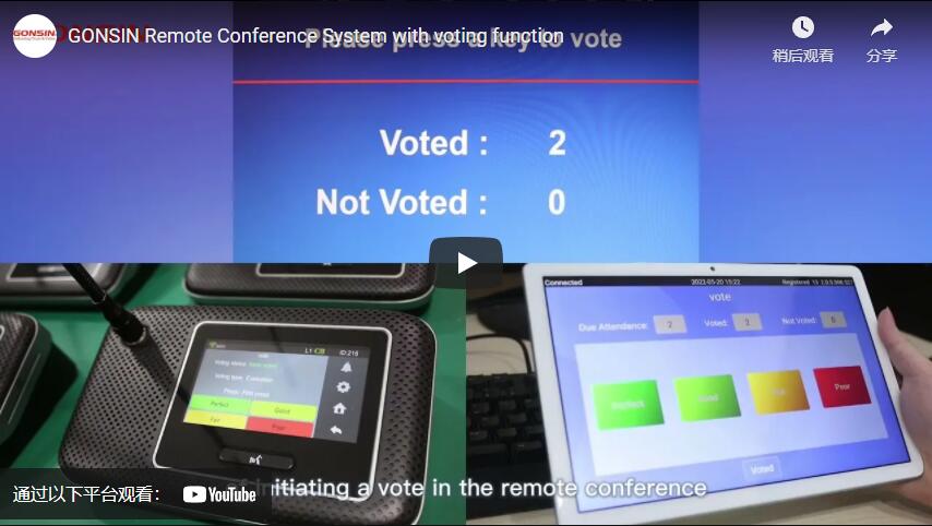 Système de conférence à distance GONSIN avec fonction de vote