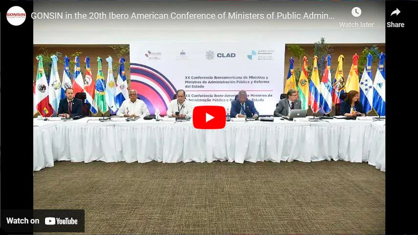 GONSIN à la 20e Conférence ibéro-américaine des ministres de l'administration publique et de la réforme de l'État
