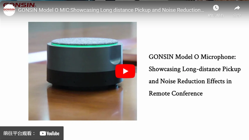 GONSIN Model O MIC: Présentation des effets de ramassage longue distance et de réduction du bruit dans une conférence à distance
